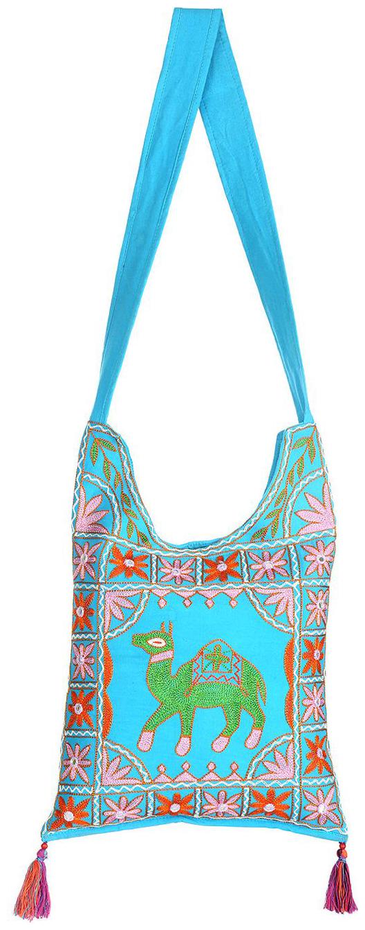 

Turquoise Green Ethnic Sling Bag Embroidered Cotton Sling Bags For Girls 14 X 0 5 X 19 Sling Bags For Women Camel Girls Sling Bag By Rajrang
