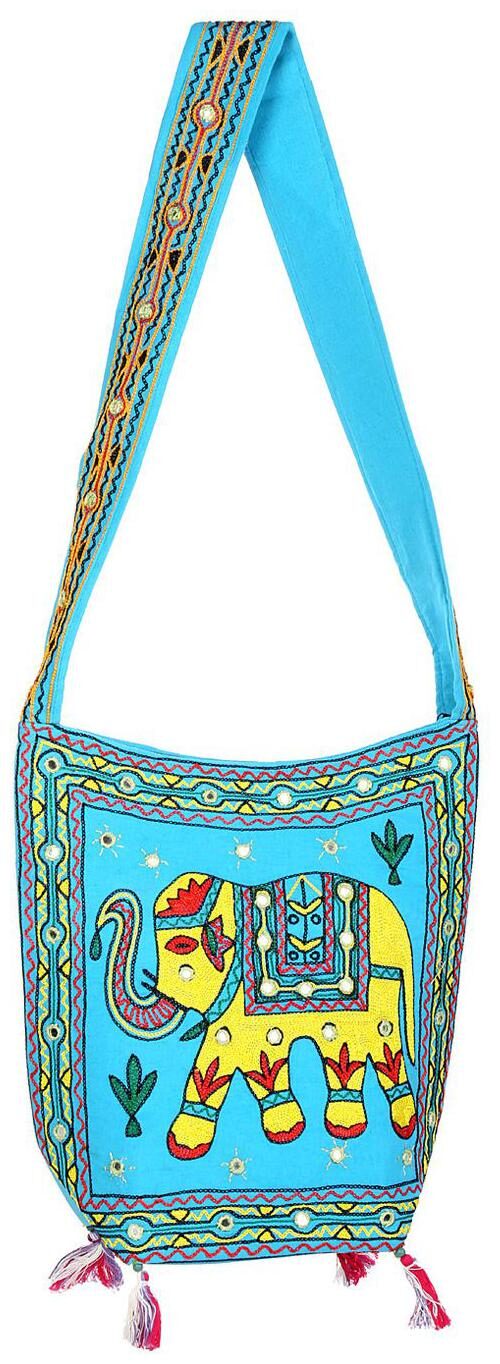

Turquoise Yellow Ethnic Sling Bag Mirror Work Cotton Sling Bags For Girls 15 X 7 X 15 Sling Bags For Women Girls Sling Bag By Rajrang