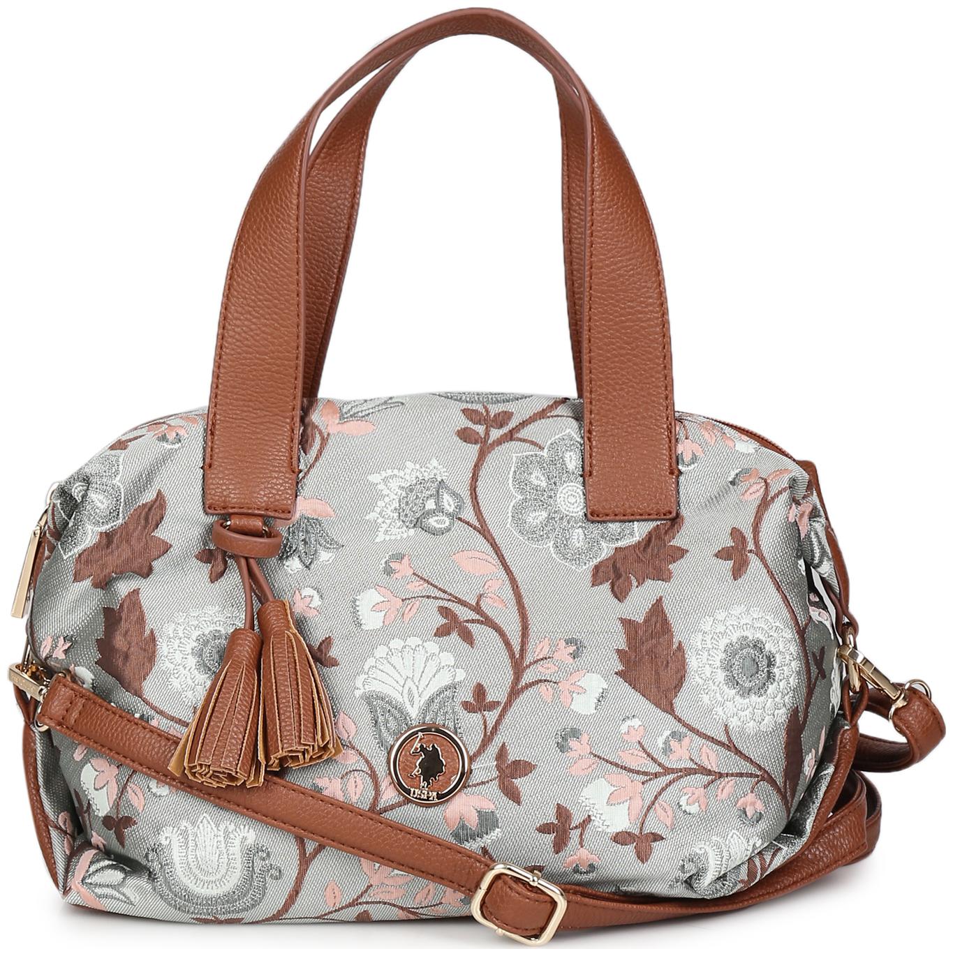 

U S Polo Assn Brown Synthetic Shoulder Bag