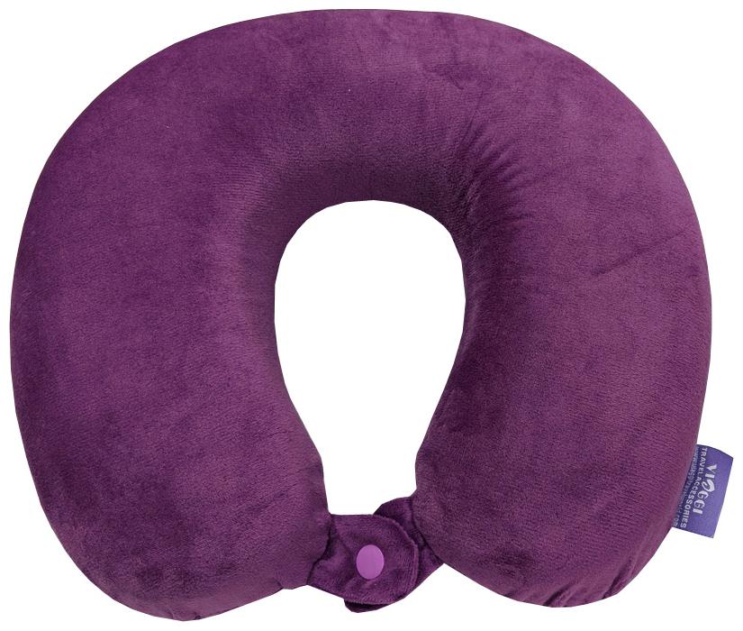 

U Shaped Memory Foam Travel Neck Pillow- Eggplant
