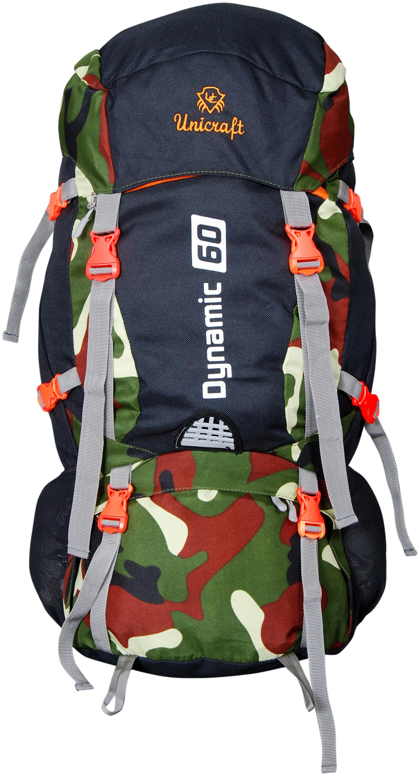 

UC UNICRAft Rucksack 60 L Waterproof Rucksack Dynamic Gear up Travelling Hiking Camping Trekking -UC-3302(Army Colour)