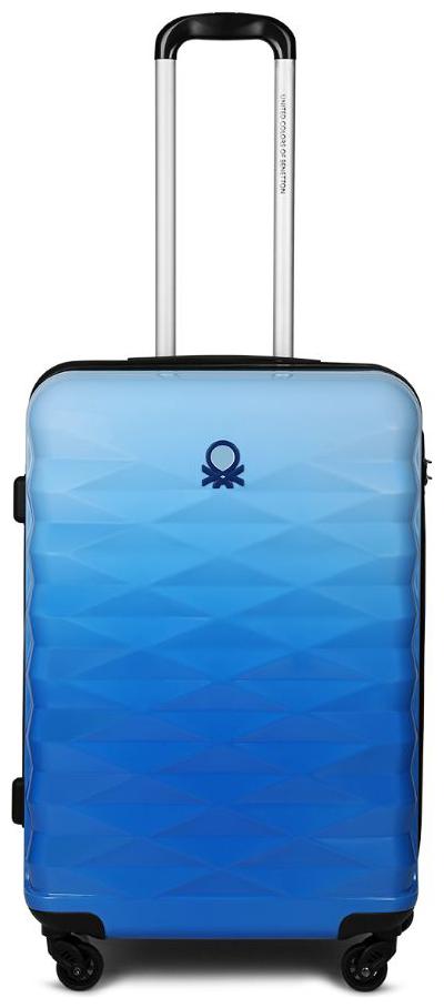 

United Colors Of Benetton Medium Size Hard Luggage Bag ( Blue 4 Wheels )