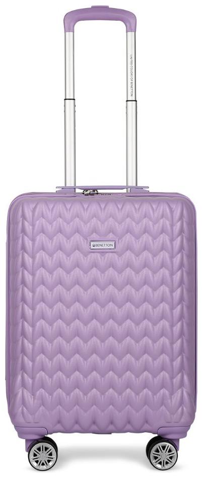 

United Colors Of Benetton Cabin Size Hard Luggage Bag ( Purple 4 Wheels )