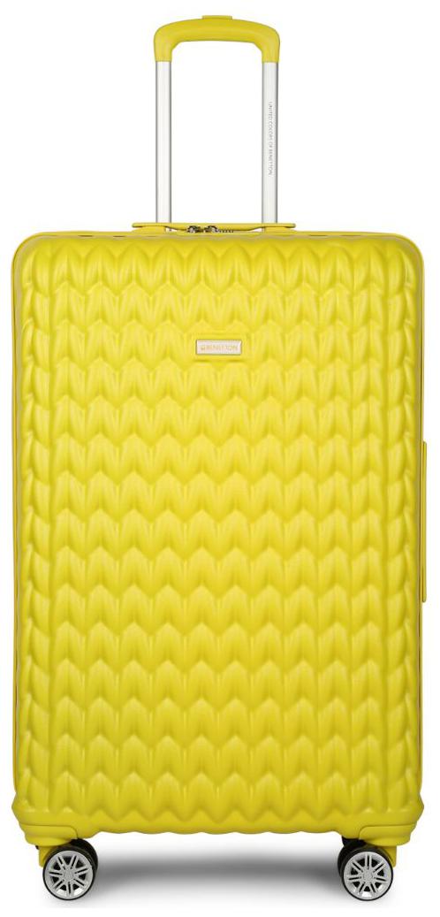 

United Colors Of Benetton Large Size Hard Luggage Bag ( Yellow 4 Wheels )