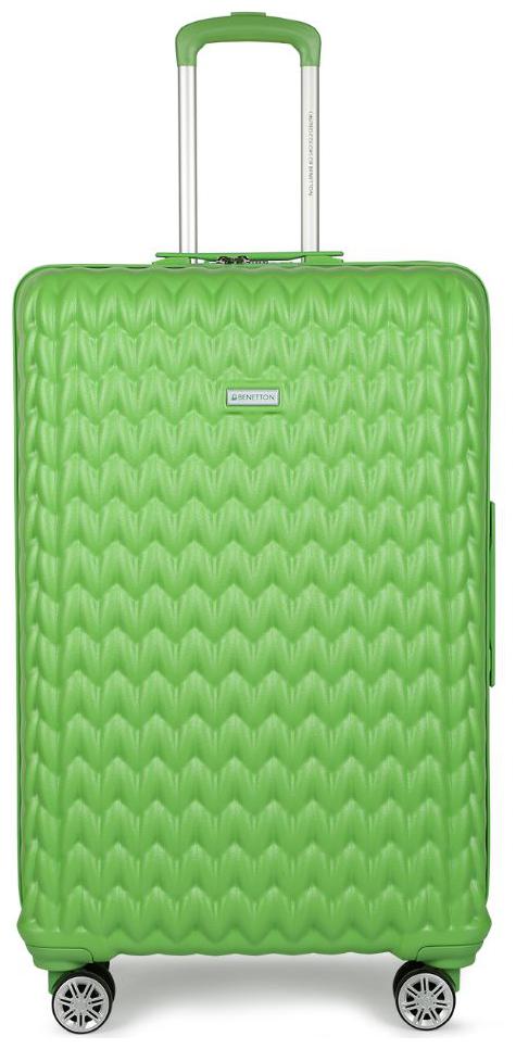 

United Colors Of Benetton Large Size Hard Luggage Bag ( Green 4 Wheels )