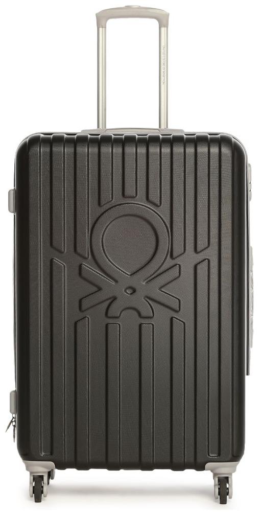 

United Colors Of Benetton Cabin Size Hard Luggage Bag ( Black 4 Wheels )