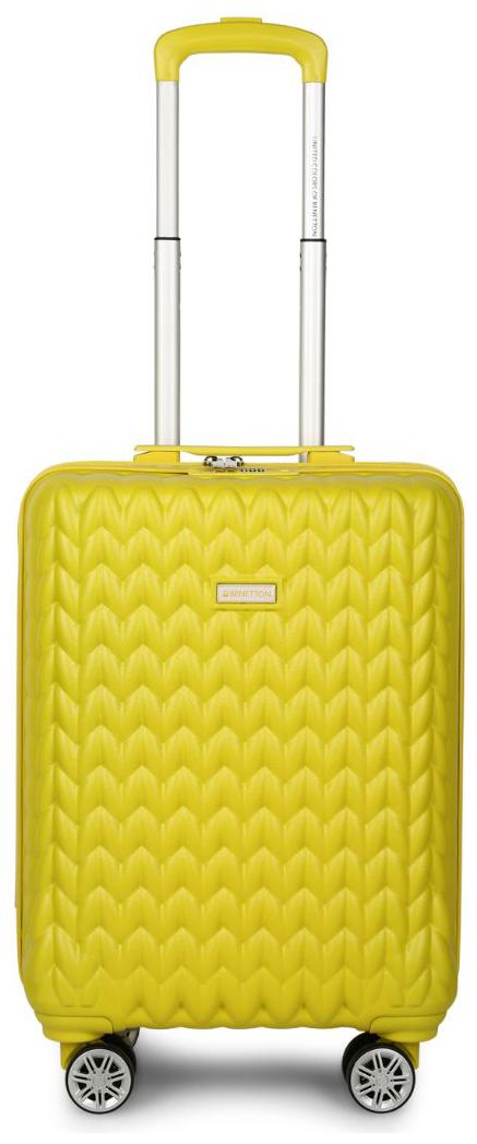 

United Colors Of Benetton Cabin Size Hard Luggage Bag ( Yellow 4 Wheels )