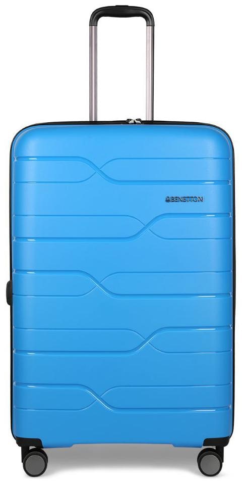 

United Colors Of Benetton Large Size Hard Luggage Bag ( Blue 4 Wheels )