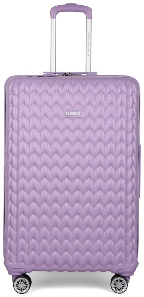 

United Colors Of Benetton Large Size Hard Luggage Bag ( Purple 4 Wheels )