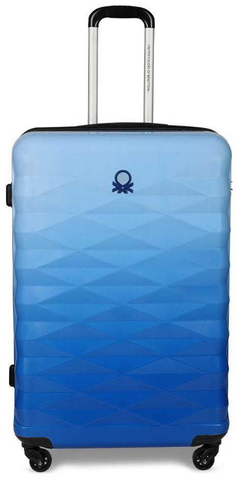 

United Colors Of Benetton Large Size Hard Luggage Bag ( Blue 4 Wheels )