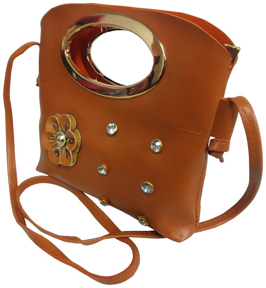 

Utkarsh Durable And Superior Quality Trendy Designs Synthetic Leather Women s Shoulder Lightweight Handheld Handbag And Sling Bag (Orange Color)