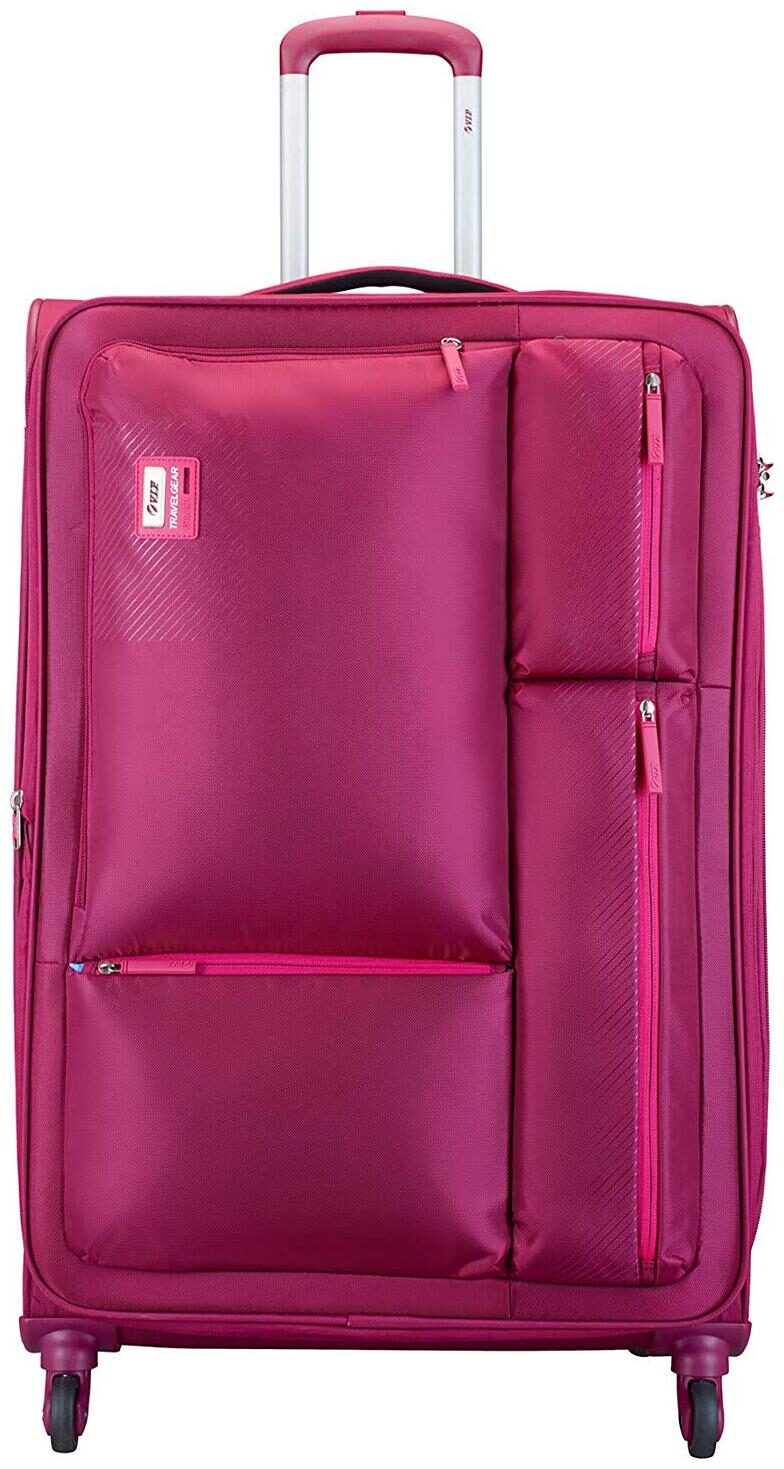 

VIP Large Size Soft Luggage Bag ( Red 4 Wheels )