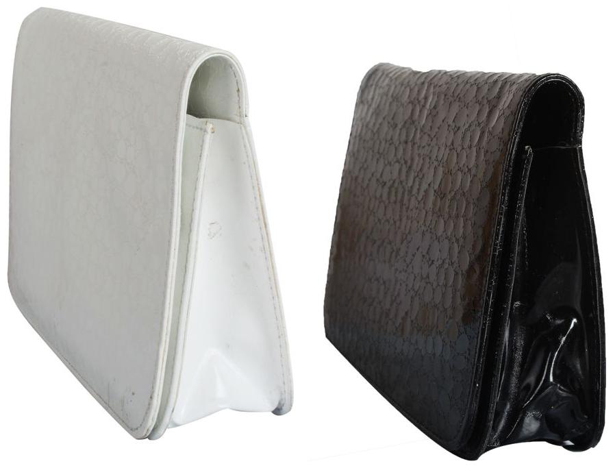 

Viva Combo of ladies clutch bags in croco print in Black and White Colors