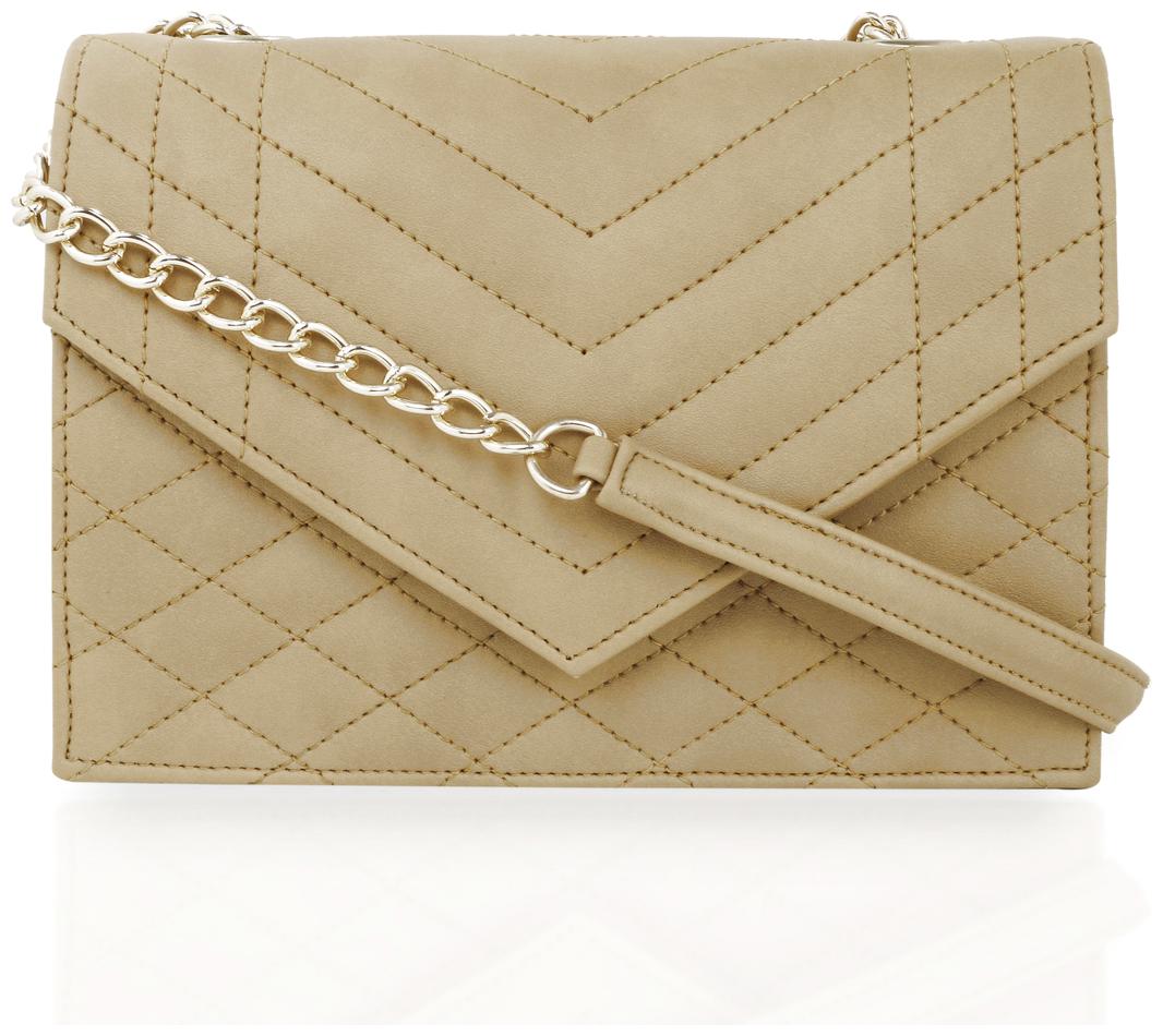 

Wenz Beige Faux Leather Textured Sling Bag
