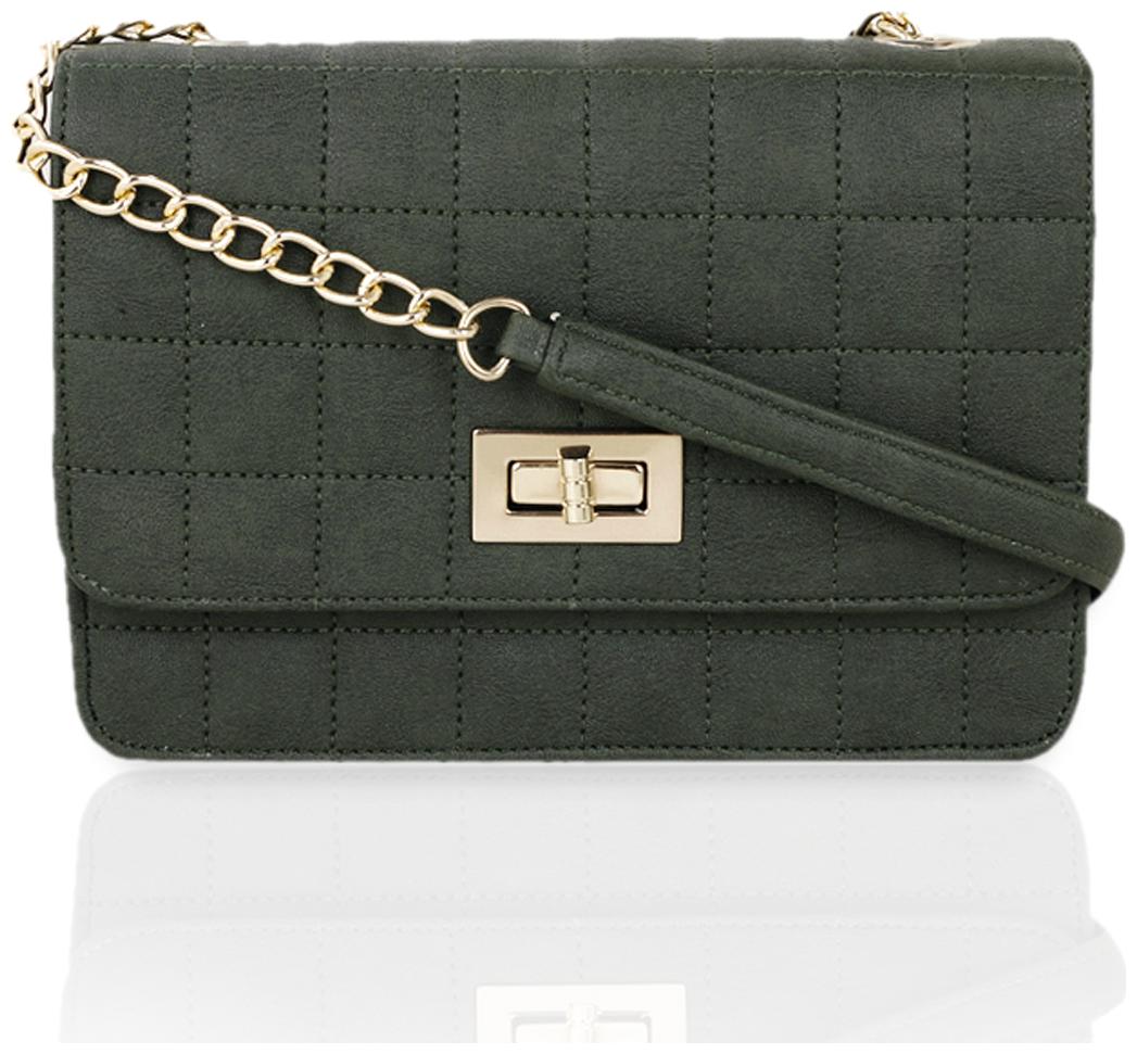 

Wenz Green Faux Leather Textured Sling Bag