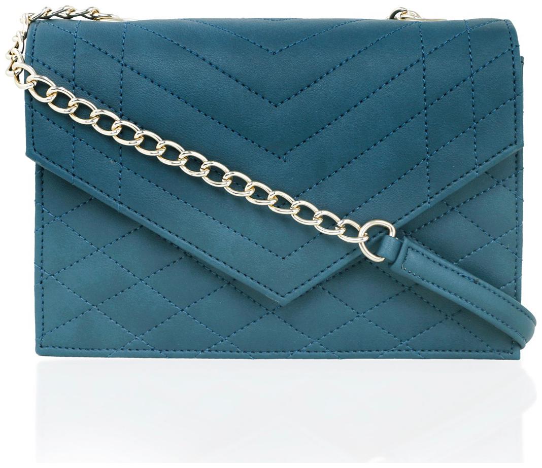 

Wenz Blue Faux Leather Textured Sling Bag