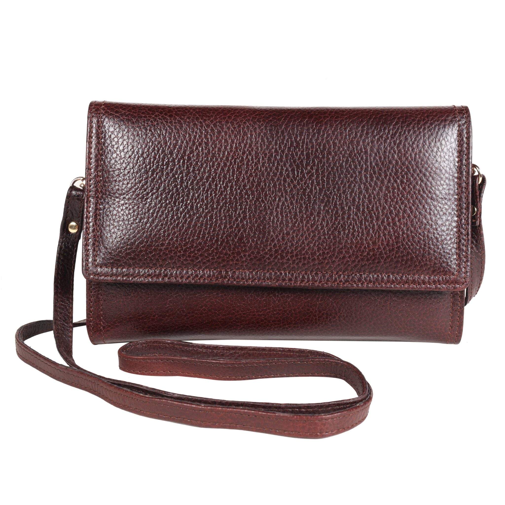 

Wenz Brown Genuine Leather Solid Sling Bag
