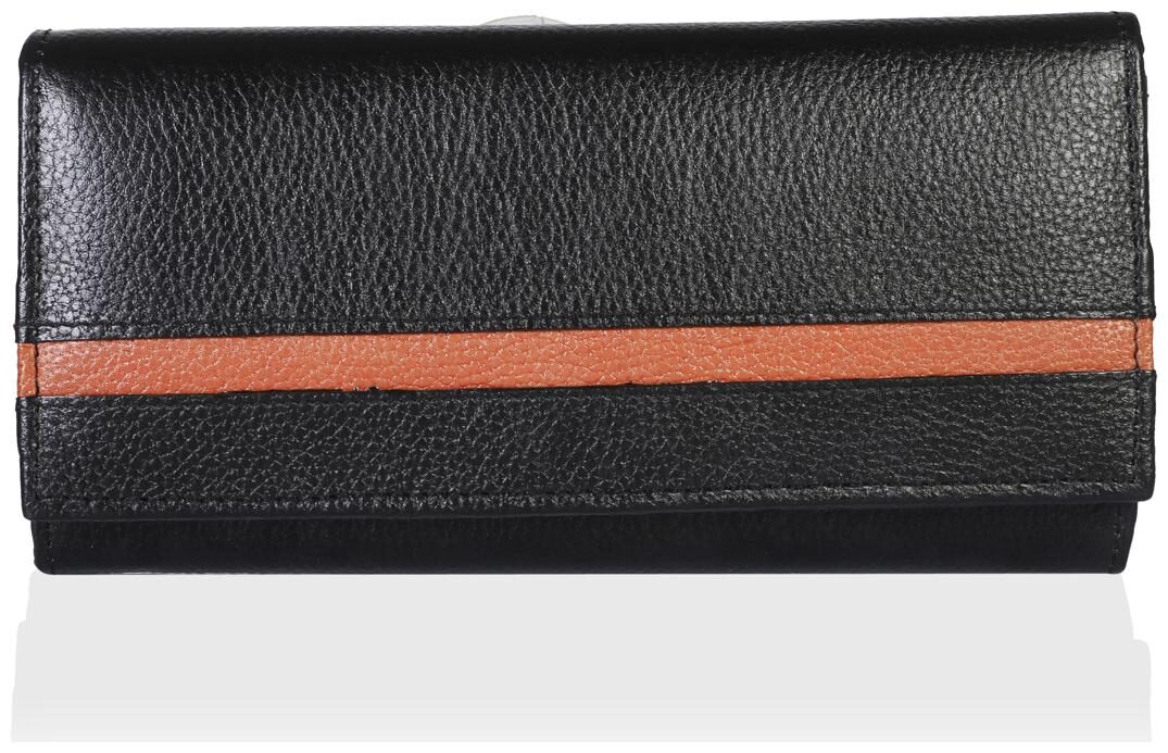 

Wenz Women Black Leather Wallet