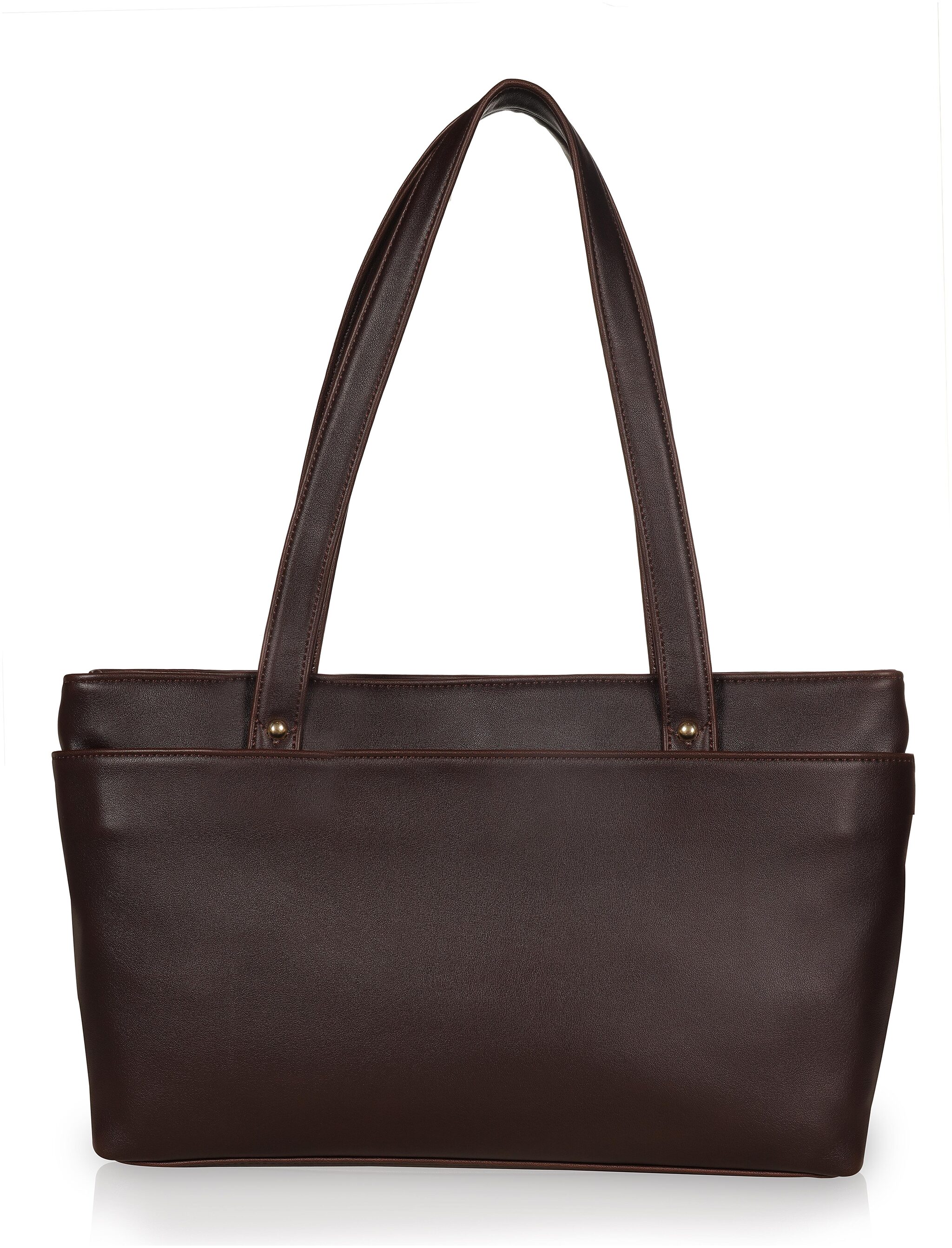 

Wenz Brown Faux Leather Handheld Bag