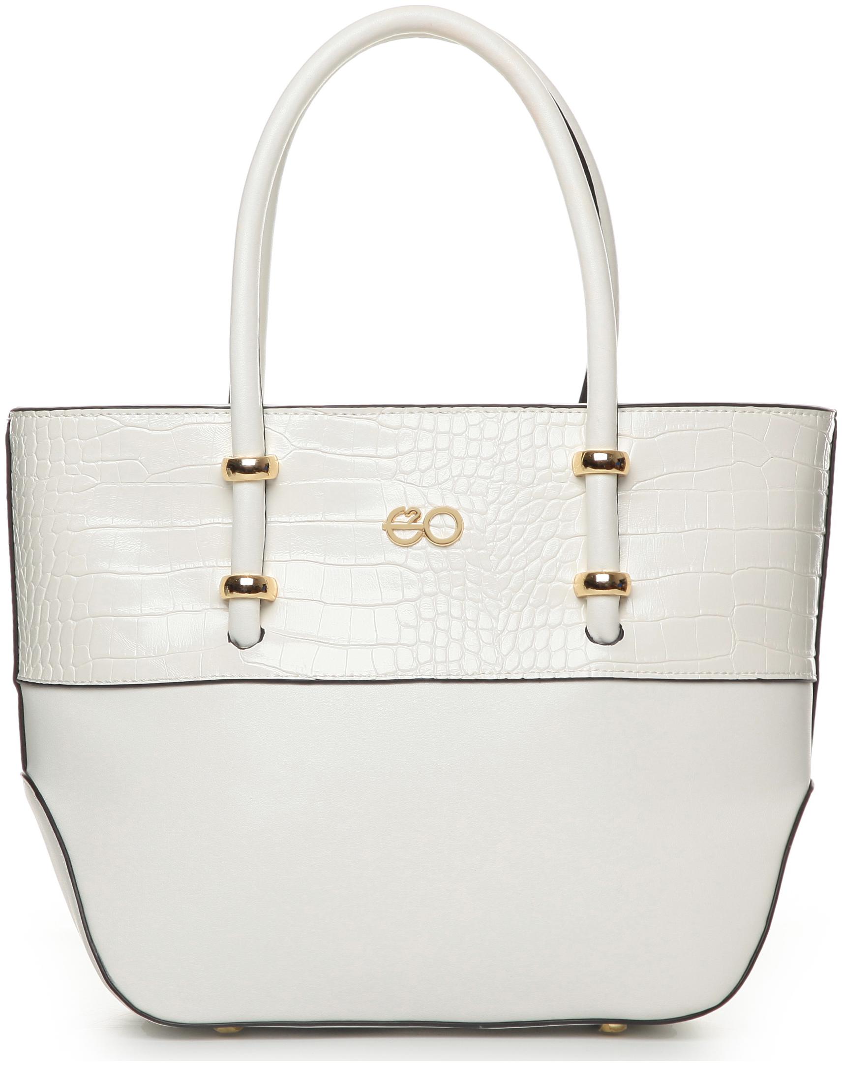 

E2O White PU Handheld Bag