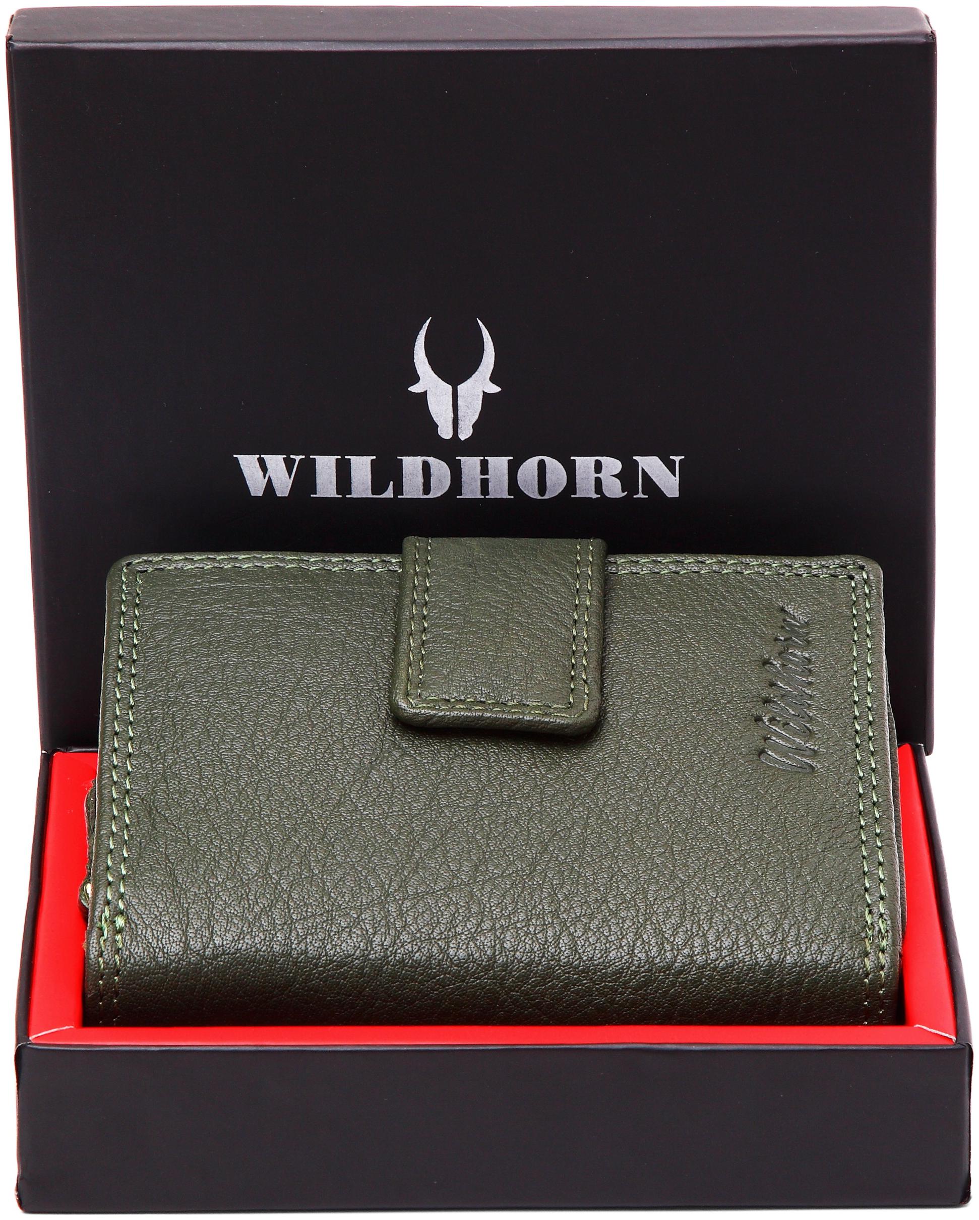 

WildHorn RFID PROTECTED Genuine Leather Clutch for Women Girls (GREY)