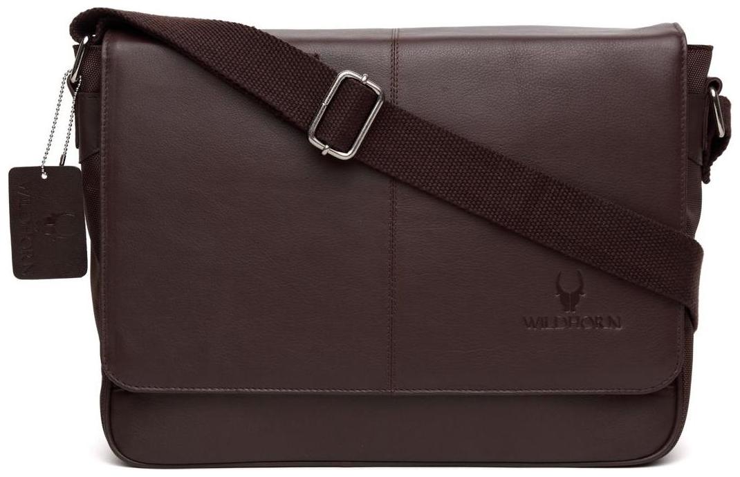 

WildHorn Urban Edge Genuine Leather-Nylon Laptop Messenger Bag