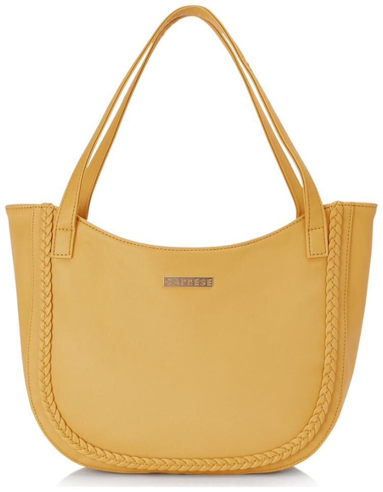 

CAPRESE Yellow Faux Leather Satchel