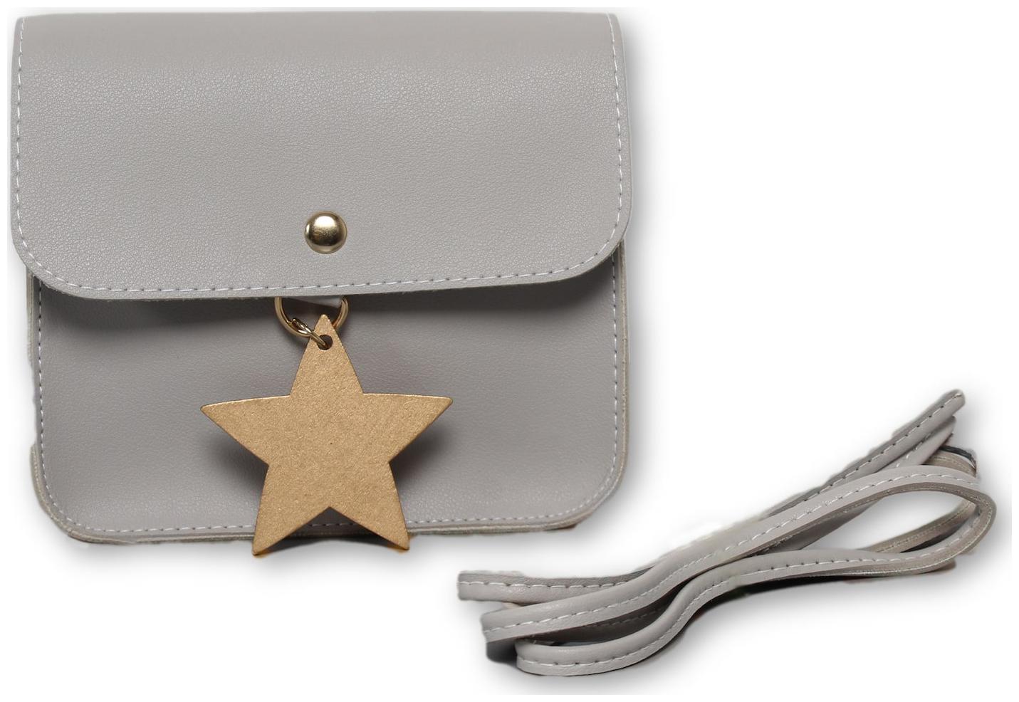 

Enso Grey PU Solid Sling Bag