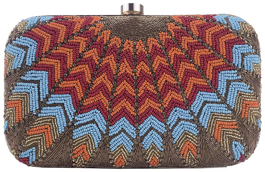 

Worthyy Enterprises Women Embroidery Party Multicolor Clutch