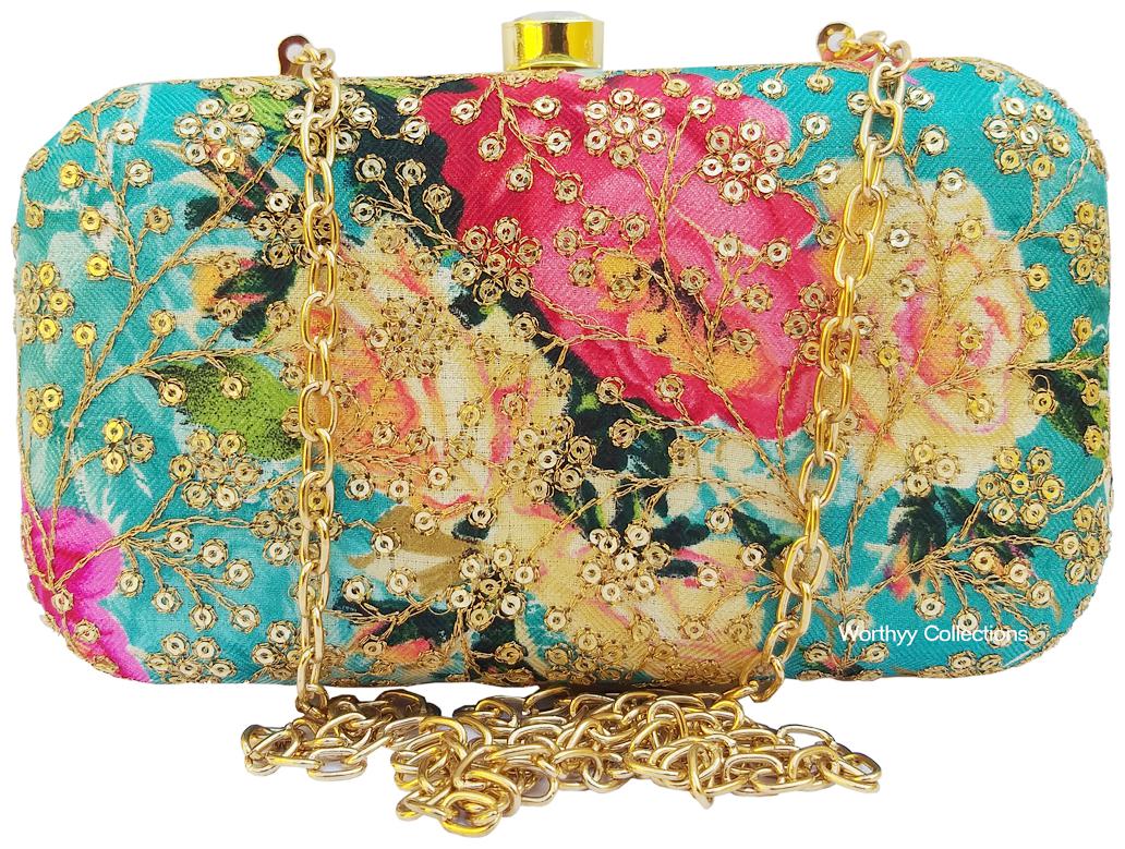 

Worthyy Enterprises Party Multicolor Clutch