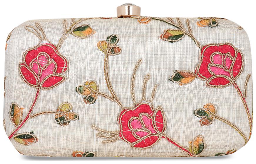 

Worthyy Enterprises Women Gold Synthetic Clutch