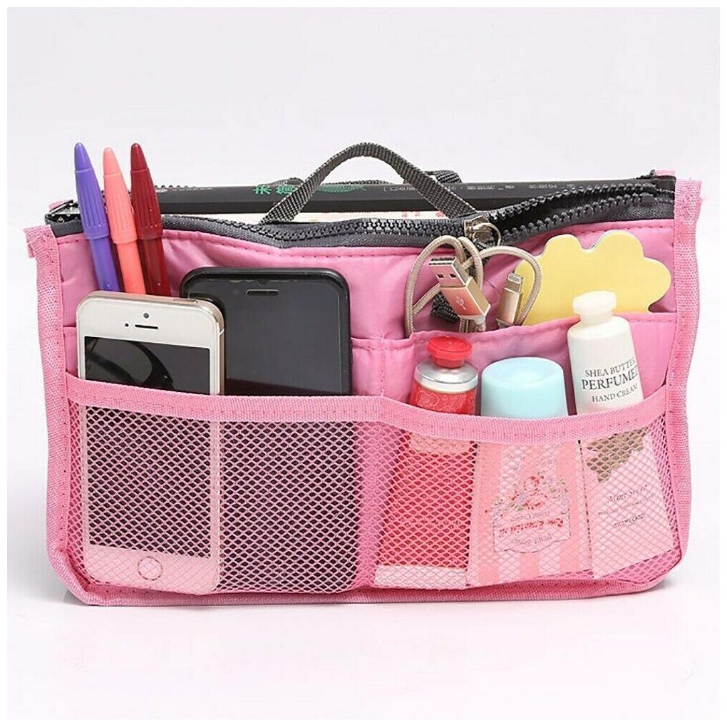 

XIX Cosmetic Purse Organizer Bag - 10 Colors light pink