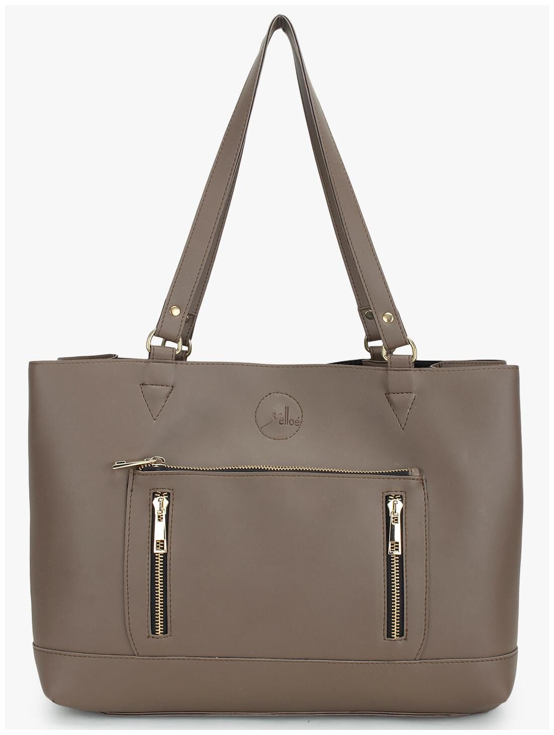 

Yelloe Grey PU Handheld Bag