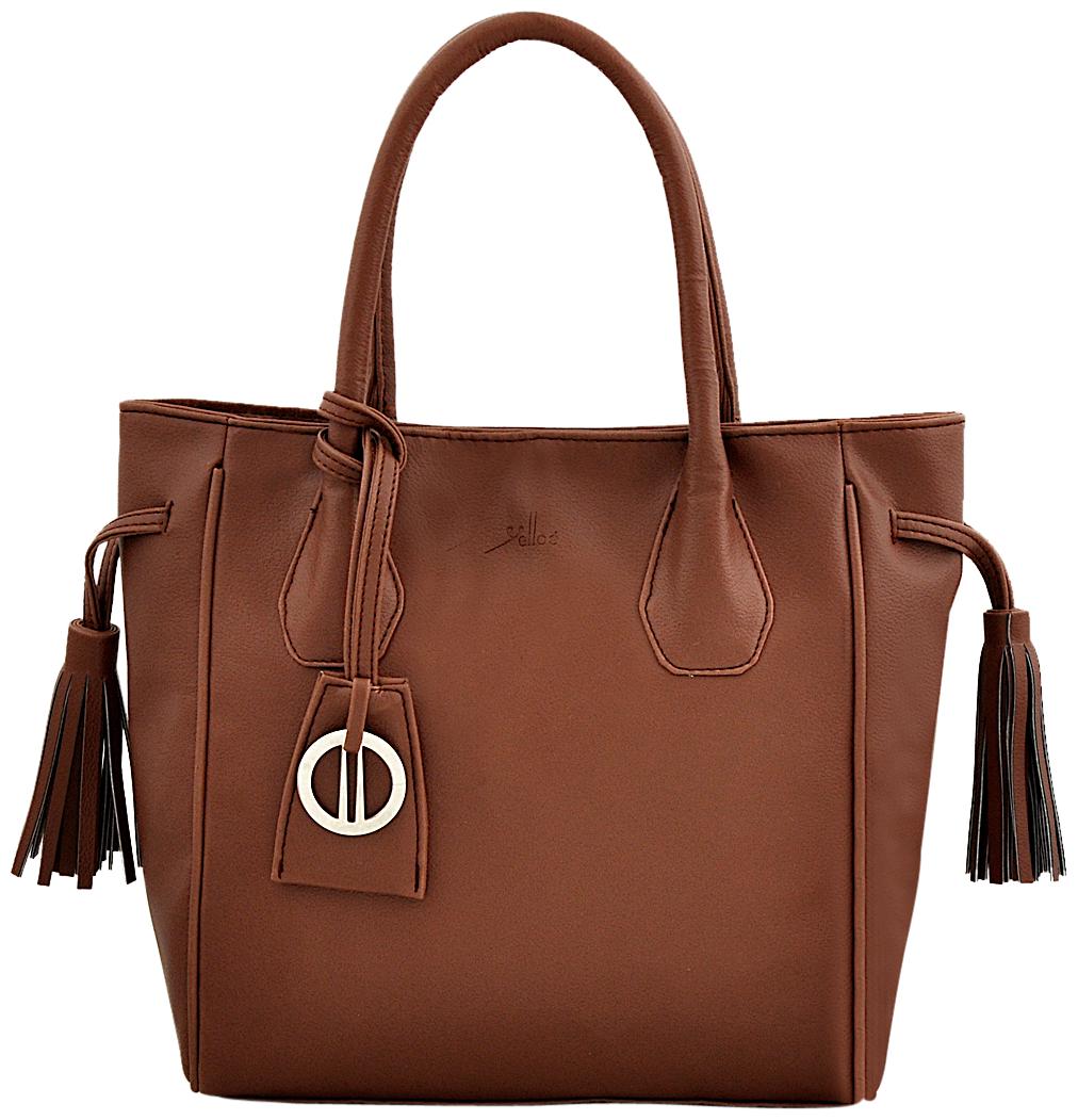 

Yelloe Brown PU Handheld Bag