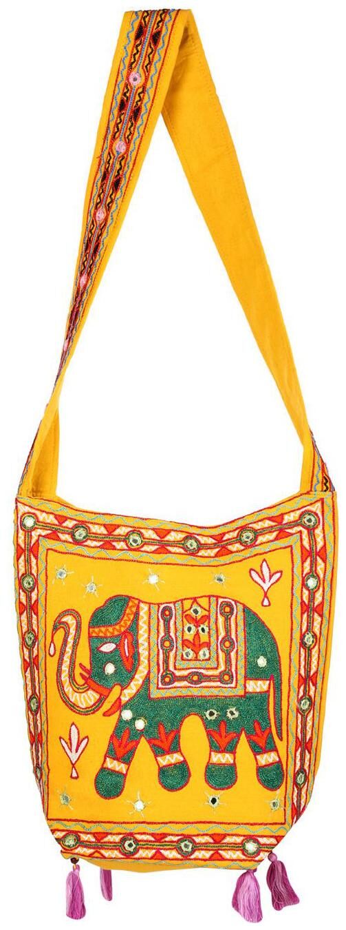 

Yellow Green Ethnic Sling Bag Mirror Work Cotton Sling Bags For Girls 15 X 7 X 15 Sling Bags For Women Girls Sling Bag By Rajrang