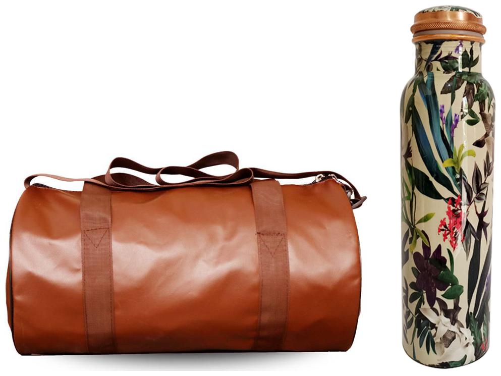 

Yunhi Leather Men Gym bag - Tan
