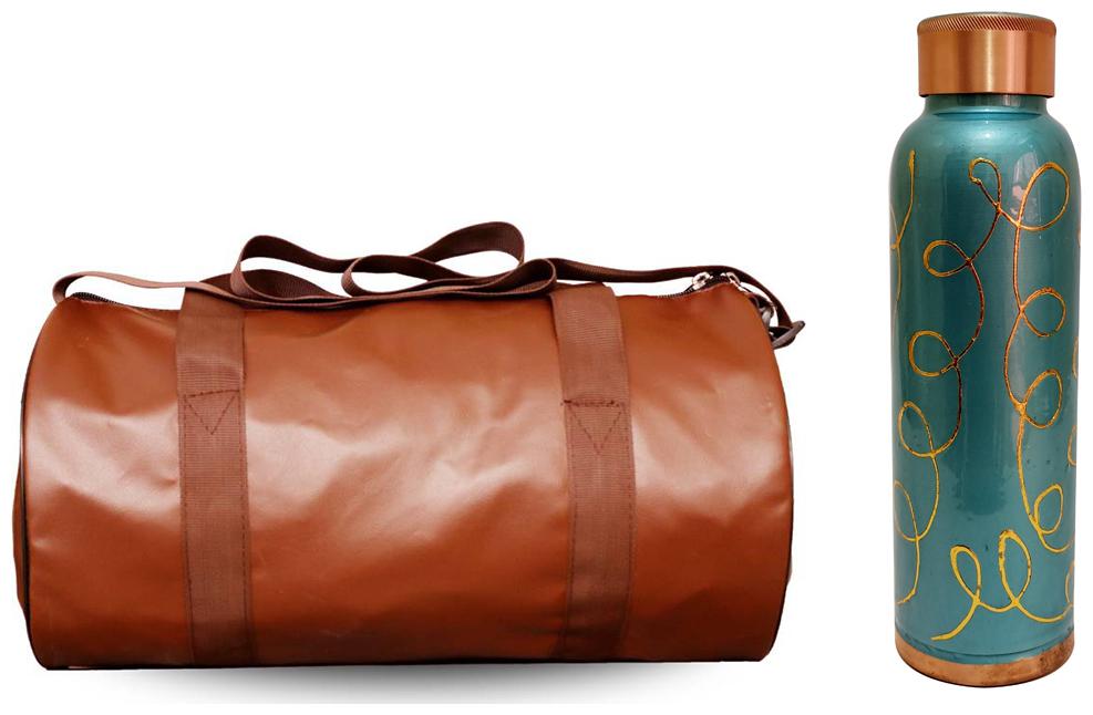 

Yunhi Leather Men Gym bag - Tan