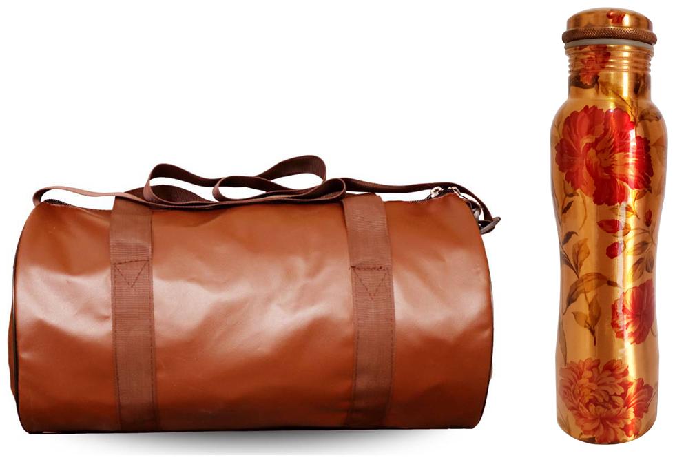 

Yunhi Leather Men Gym bag - Tan