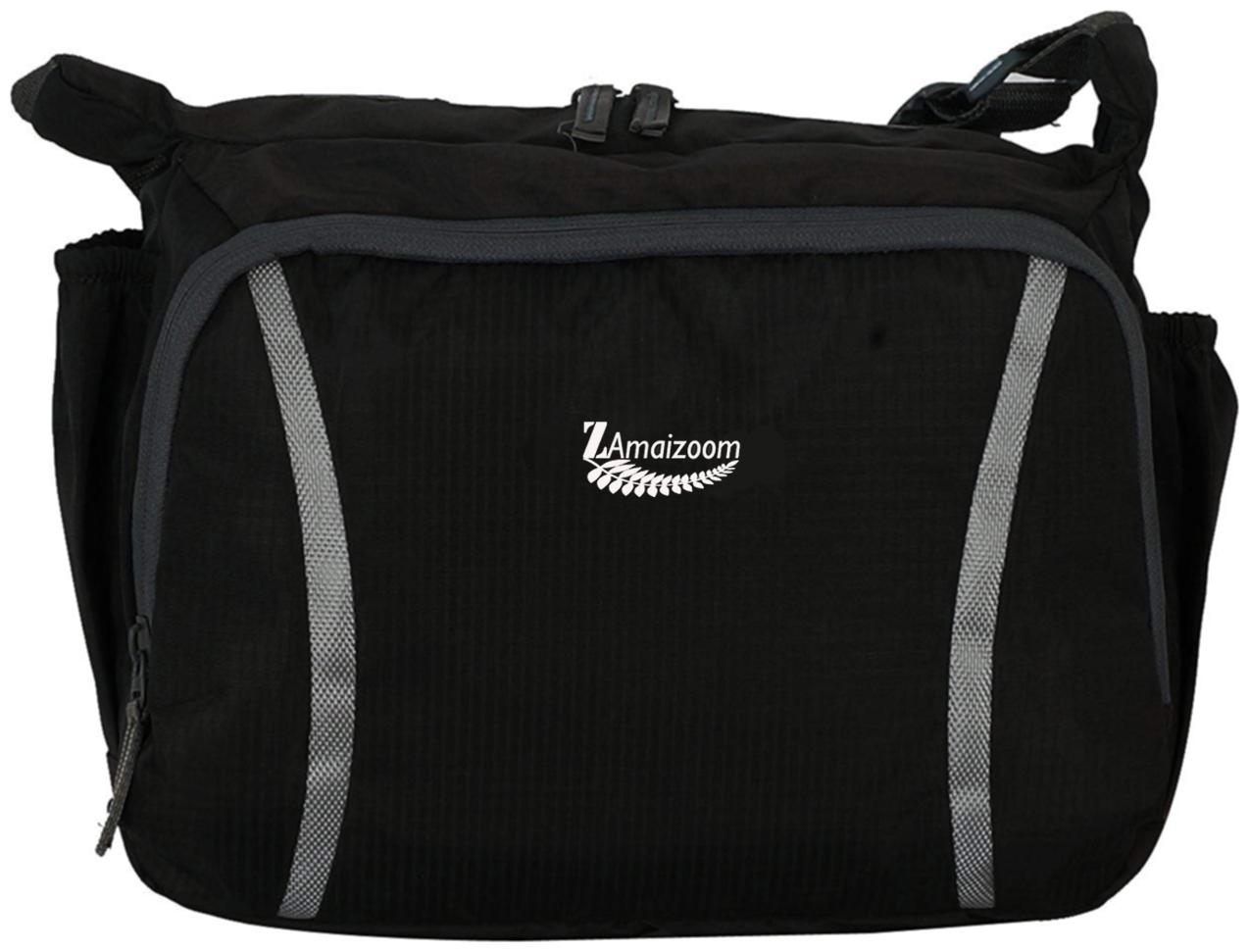 

ZAmaizoom Unisex 15 L Polyester Messenger Sling Bag (Black)