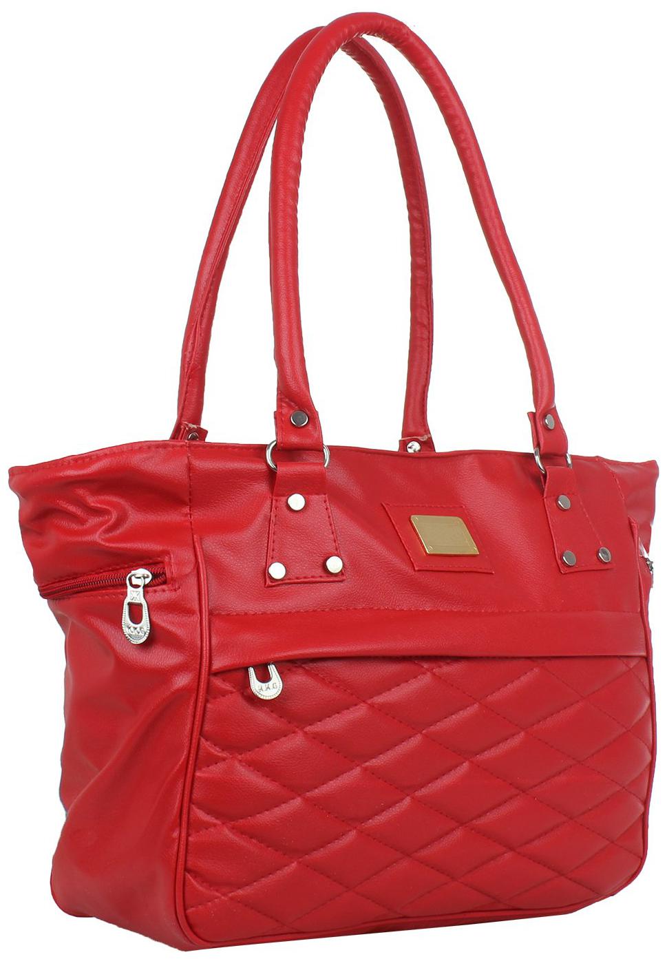 

Zaxcer Red PU Handheld Bag