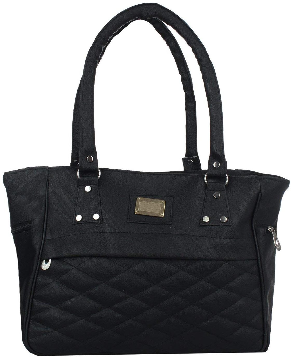 

Zaxcer Black PU Handheld Bag