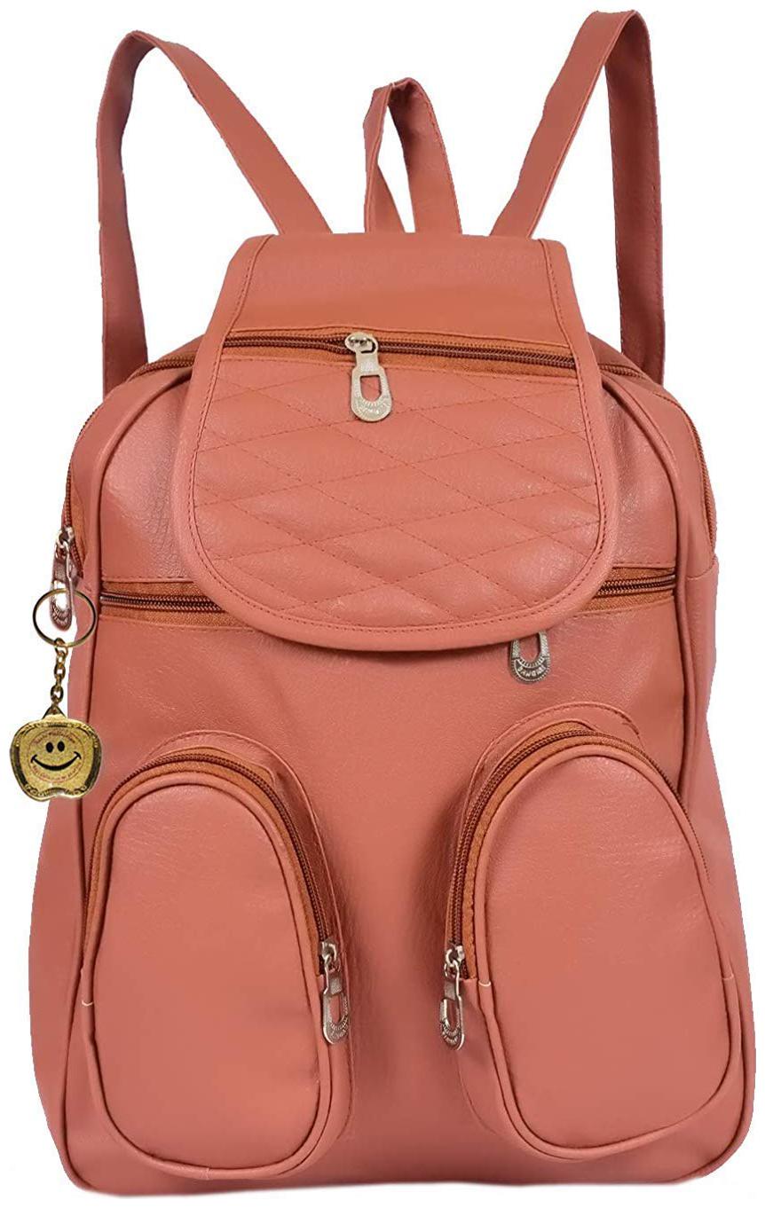 

Zaxcer Brown PU Backpack