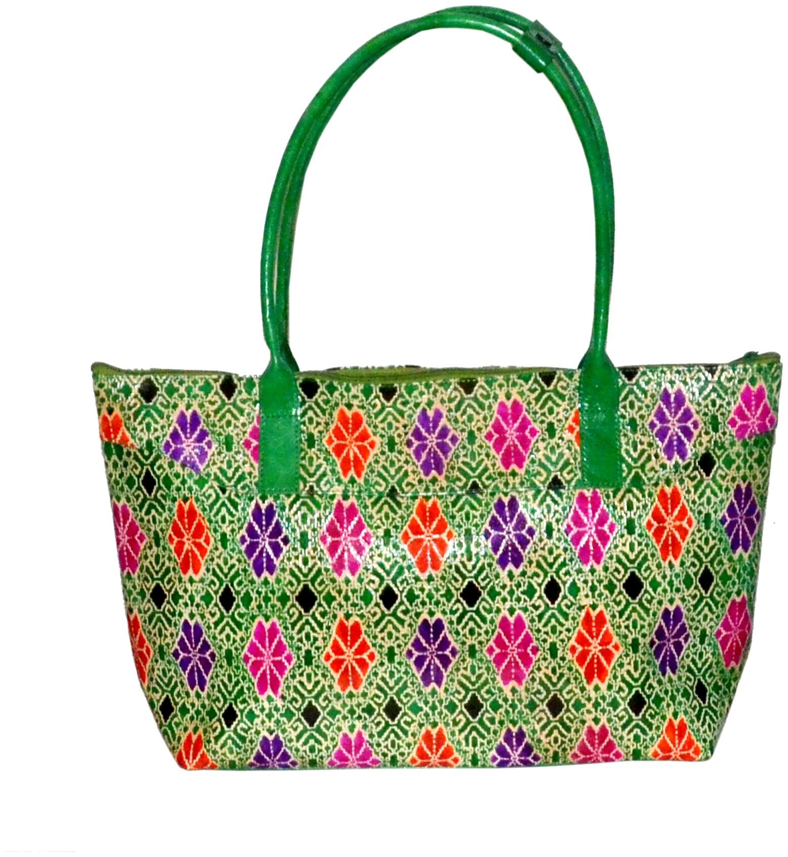 

Zint Women Floral Leather - Tote Bag Green
