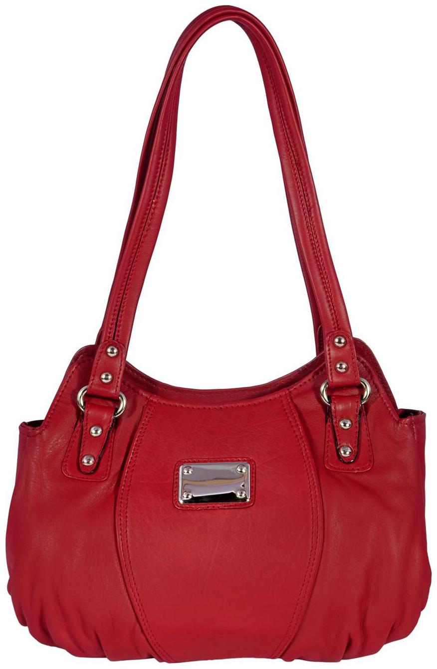 

ZINT RED GENUINE LEATHER SHOULDER BAG HANDBAG SHOPPING BAG WOMEN S PURSE GIFTS FOR HER
