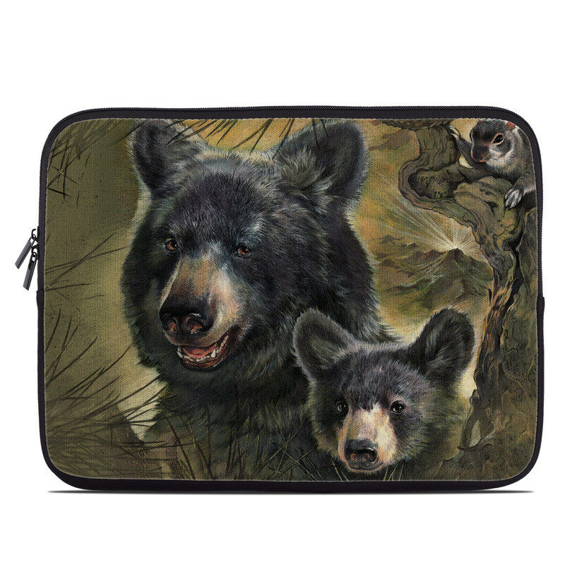 

Zipper Sleeve Bag Cover - Black Bears - Fits Most Laptops MacBooks