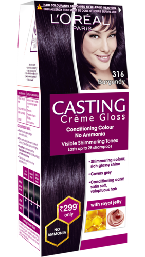 Buy Loreal  Paris Casting Creme Gloss Shade  Burgundy  316 