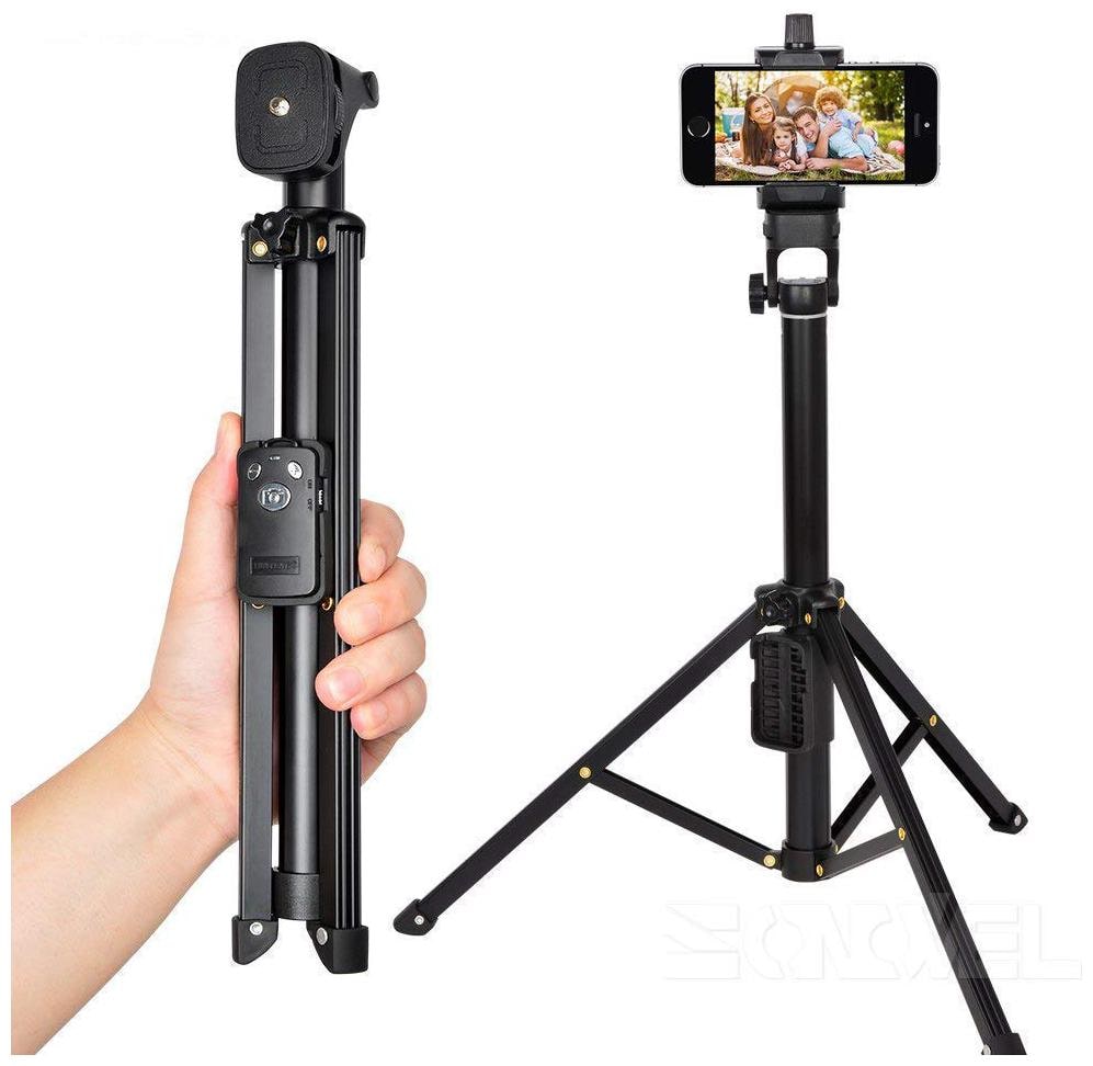

1688 2In1 Portable Mini Cellphone Selfie Stick Tabletop Tripod with Remote Controller