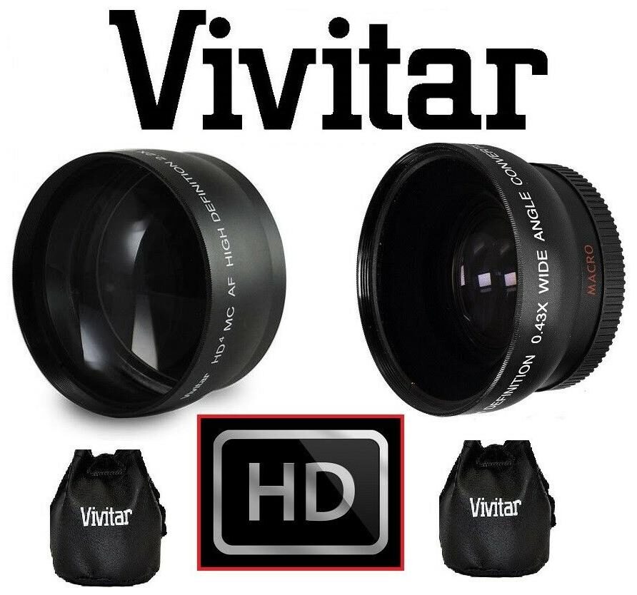 

2-PC LENS SET HD WIDE ANGLE TELEPHOTO LENS FOR OLYMPUS E-620 E-520 E-420