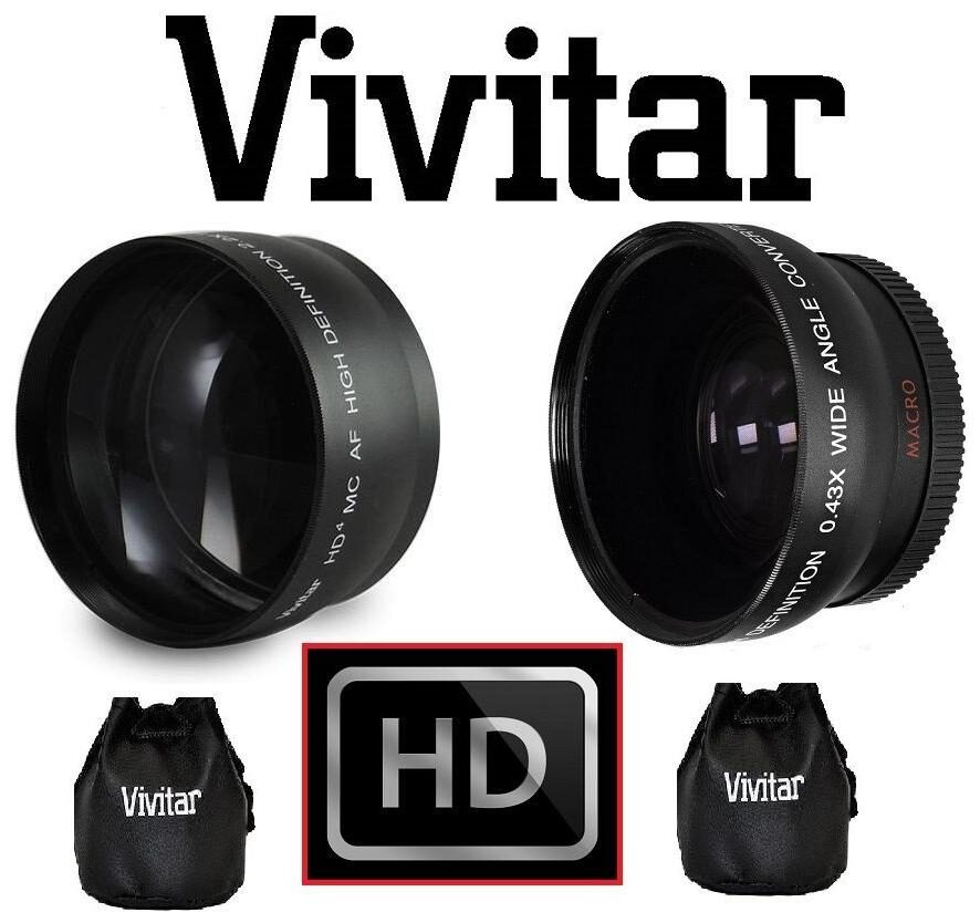 

2-Pcs Hi Def Telephoto Wide Angle Lens Kit For Olympus E-PL9 E-M10 lll E-PL8