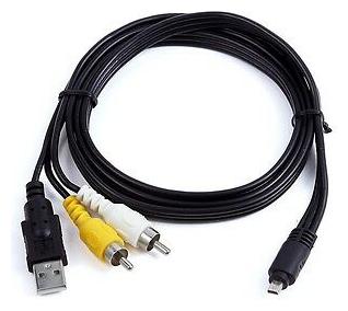 2in1 USB AV A//V TV Cable For Fujifilm Finepix S8000 fd S8100 fd S5700 F20 AX335